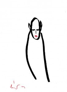 Dracula, 2014, pennarelli su carta