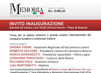 Memoria Expo 2025: innovazioni nel settore funerario al Brixia Forum Memoria Expo Invito inaugurazione