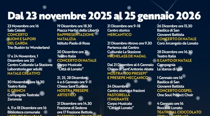Lonato del Garda: un ricco programma di eventi natalizi per le festività 2025-2026