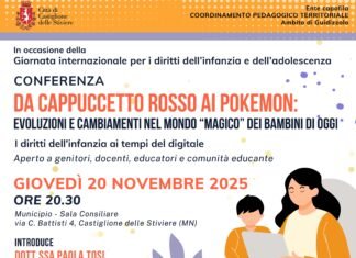 Da Cappuccetto Rosso ai Pokémon: una conferenza per capire il mondo magico dei bambini di oggi Locandina Conferenza famiglie 2025