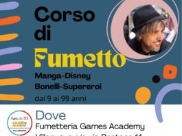 Corsi di fumetto a Toscolano Maderno e Villanuova: al via le lezioni di Pierluigi Del Giudice locandina Bostone 14 novembre