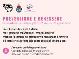 Toscolano Maderno, incontro su prevenzione oncologica e sport per donne operate Locandina evento prevenzione oncologica e sport per donne a Toscolano Maderno.