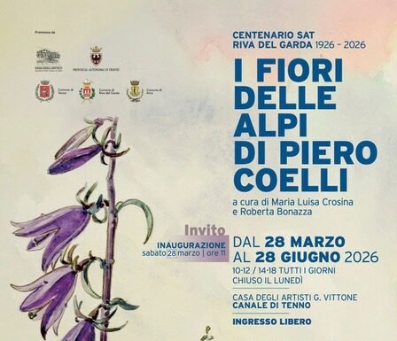 Mostra d’arte a Canale di Tenno celebra fiori alpini di Piero Coelli ifioridellealpi LOCANDINA