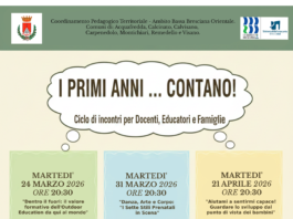 Locandina degli incontri “I primi anni...contano” a Montichiari 2026.