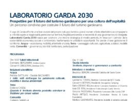 Laboratorio Garda 2030 a Lazise per il futuro sostenibile del turismo gardesano Locandina evento Laboratorio Garda 2030 sul turismo sostenibile a Lazise.