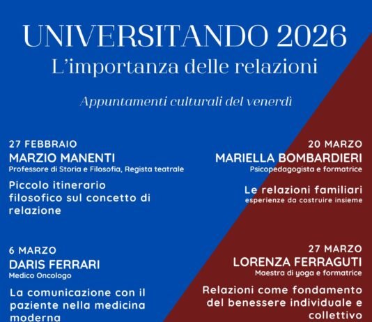 Locandina Universitando Toscolano 2026 su “L’importanza delle relazioni”