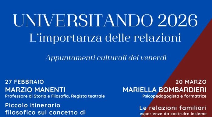Locandina Universitando Toscolano 2026 su “L’importanza delle relazioni”
