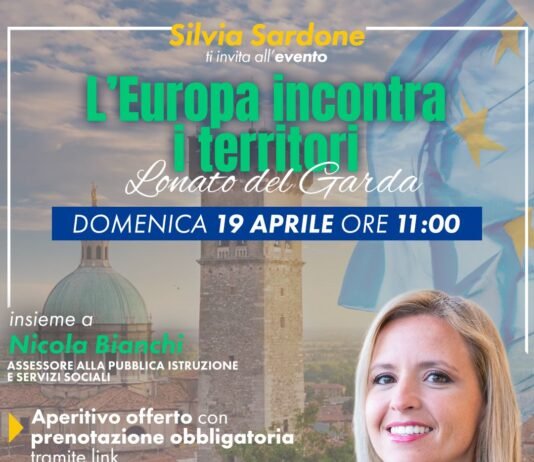 Silvia Sardone promotrice dell'incontro Ue a Lonato del Garda il 19 aprile
