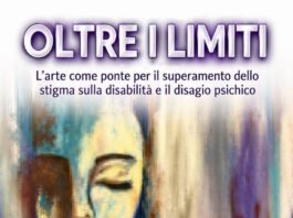 Locandina mostra collettiva "Oltre i limiti" alla Biblioteca Comunale di Bardolino.