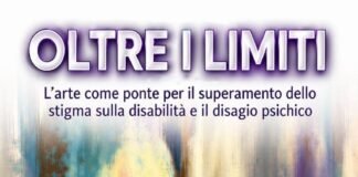 Locandina mostra collettiva "Oltre i limiti" alla Biblioteca Comunale di Bardolino.