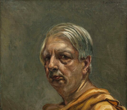Autoritratto di Giorgio de Chirico esposto alla mostra di Desenzano 2026