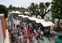 Stand e visitatori lungo il lungolago di Bardolino per Olivum 2026 olio Garda Dop