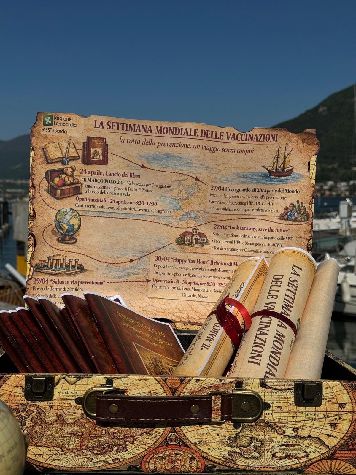 Locandina della Settimana Mondiale delle Vaccinazioni 2026 a Portese.