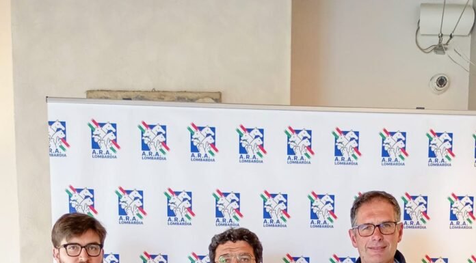 Fabio Mantovani e collaboratori durante evento ARAL Lombardia sugli allevamenti.
