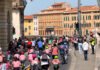 Partecipanti di Bimbimbici Verona in pedalata sicura nel centro storico