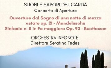 Festival Suoni e Sapori del Garda, concerto inaugurale a Gardone Riviera Concerto Gardone Riviera all'anfiteatro del Vittoriale degli Italiani.
