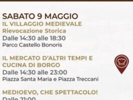 Programma del Maggio Monteclarense con corteo medievale a Montichiari