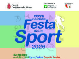 Castiglione delle Stiviere, 37ª Festa dello Sport al Parco Pastore dal 22 al 24 maggio 2026 Locandina della 37ª Festa dello Sport a Castiglione delle Stiviere 2026.