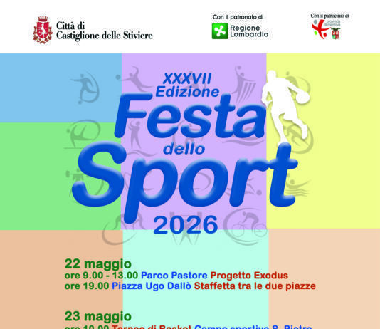 Locandina della 37ª Festa dello Sport a Castiglione delle Stiviere 2026.