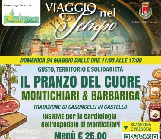 Locandina del Pranzo del Cuore per cardiologia a Montichiari e Barbariga