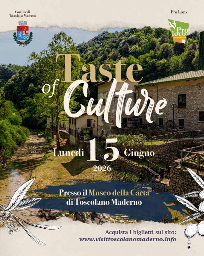 Locandina dell'evento Taste of Culture al Museo della Carta di Toscolano Maderno 2026