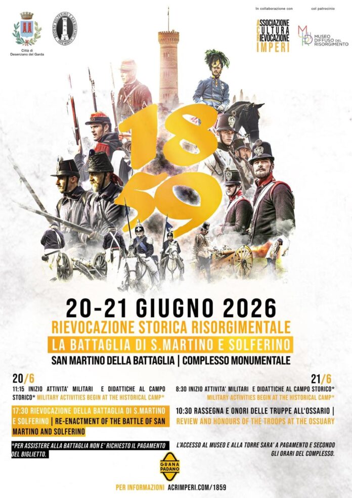 Locandina della rievocazione storica della battaglia di Solferino 1859.