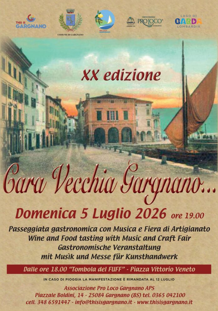 Manifesto della ventesima edizione di Cara Vecchia Gargnano