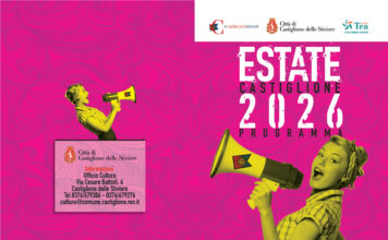 Locandina del programma CastiglionEstate 2026 con concerti gratuiti a Castiglione.