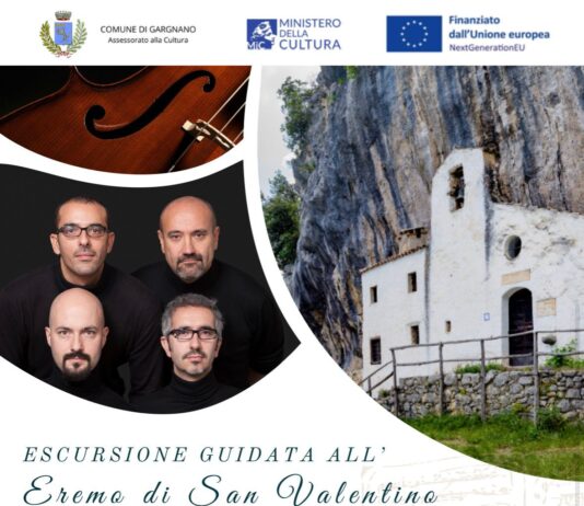 Locandina escursione e concerto all’alba all’Eremo di San Valentino a Gargnano.