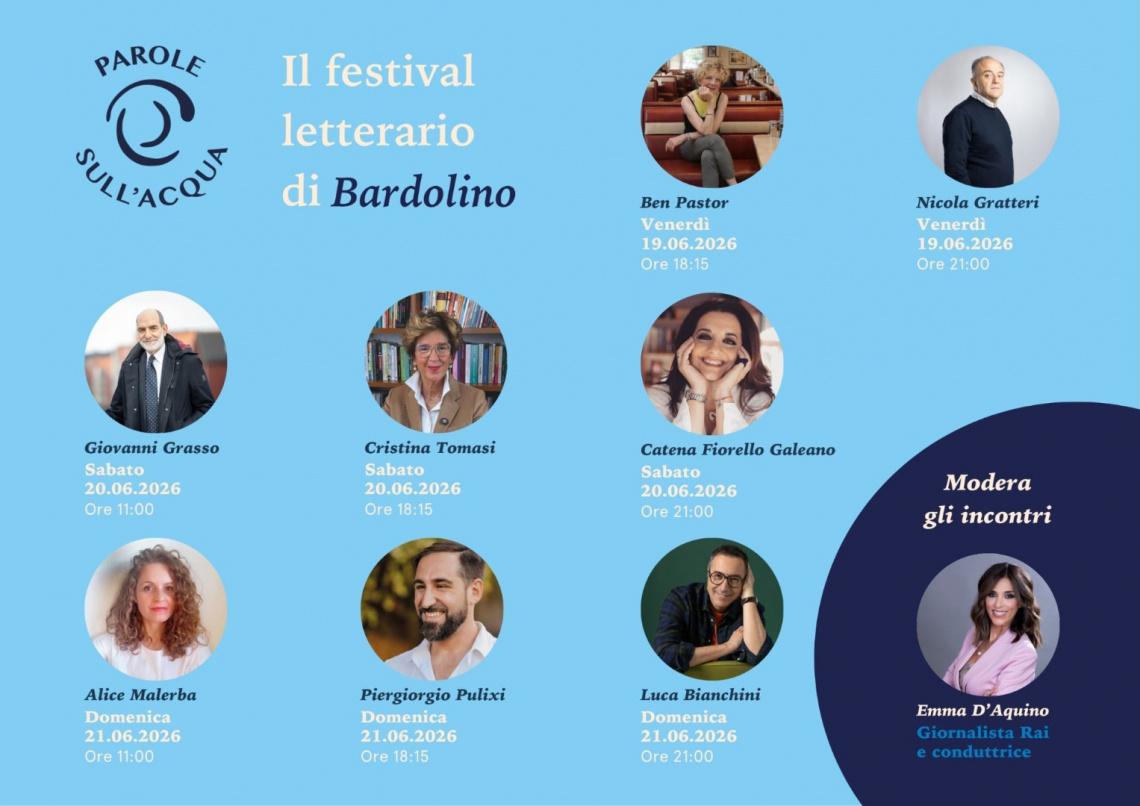 Bardolino, dal 19 al 21 giugno la XII edizione del festival Parole sull’Acqua 2 Foto di festival Parole Bardolino
