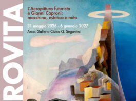 Mostra di Aeropittura Futurista dedicata a Gianni Caproni ad Arco invito fronte