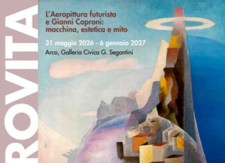 Mostra di Aeropittura Futurista dedicata a Gianni Caproni ad Arco invito fronte