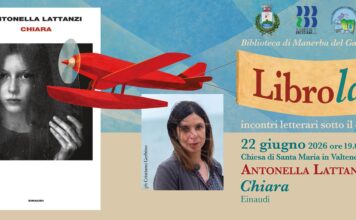 Antonella Lattanzi inaugura LibroLago a Manerba del Garda con il romanzo “Chiara” Copertina dell'evento con Antonella Lattanzi a LibroLago