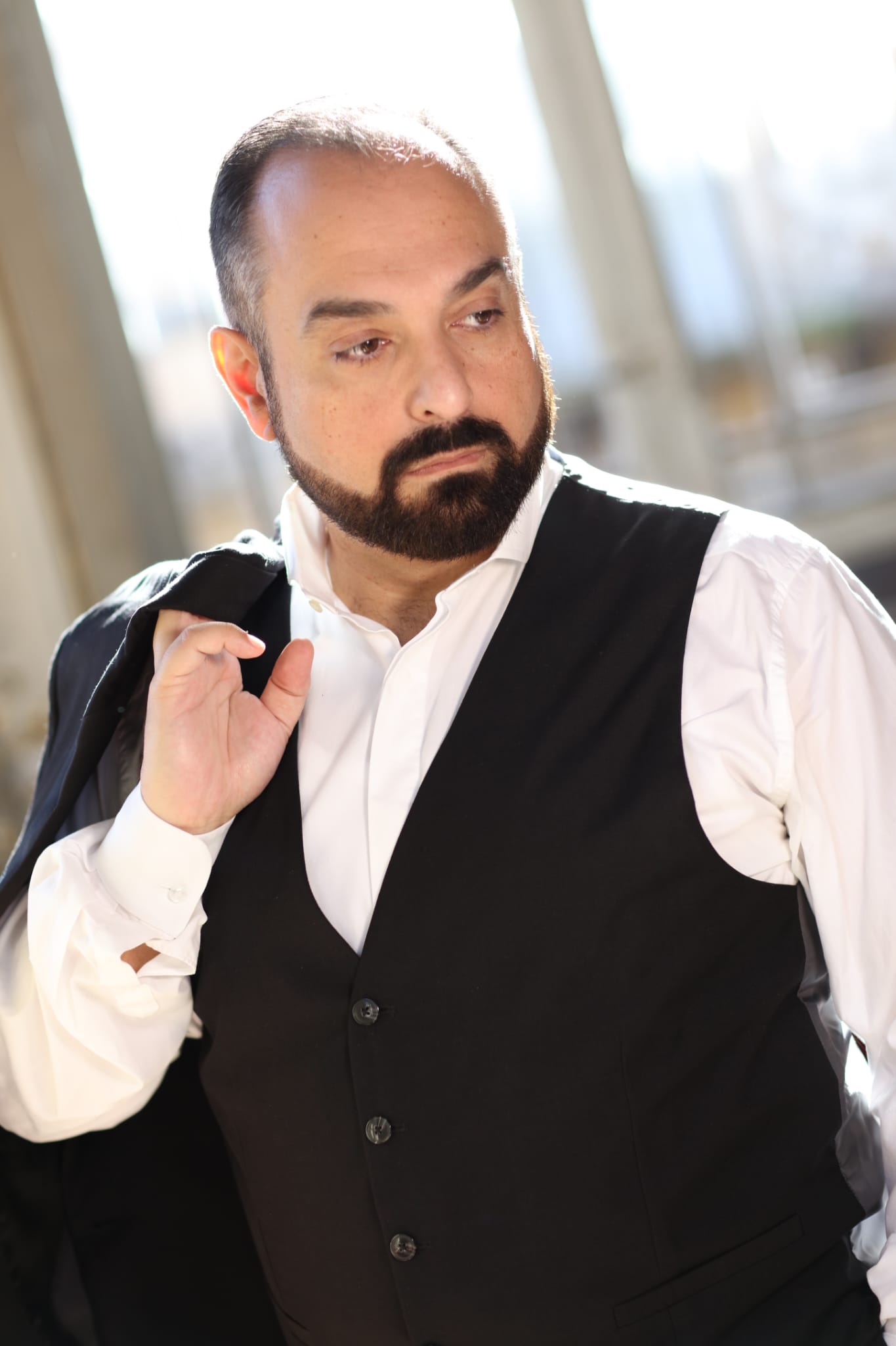 Luca Bruno, baritono, interprete del ruolo di Rigoletto