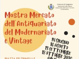 Torna a Gargnano la Mostra Mercato dell’Antiquariato, del Modernariato e Vintage La locandina della Mostra Mercato dell'Antiquariato, del Modernariato e Vintage a Gargnano