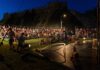 Veduta aerea della Rocca di Lonato del Garda, sede di molti eventi estivi