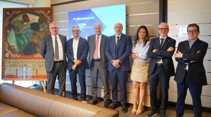 Feralpi Group 2025 conferenza stampa risultati - il Presidente Giuseppe Pasini con il management