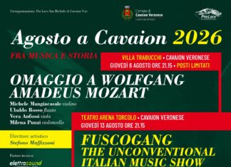 Locandina di Agosto a Cavaion 2026 Fra Musica e Storia