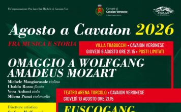 Locandina di Agosto a Cavaion 2026 Fra Musica e Storia
