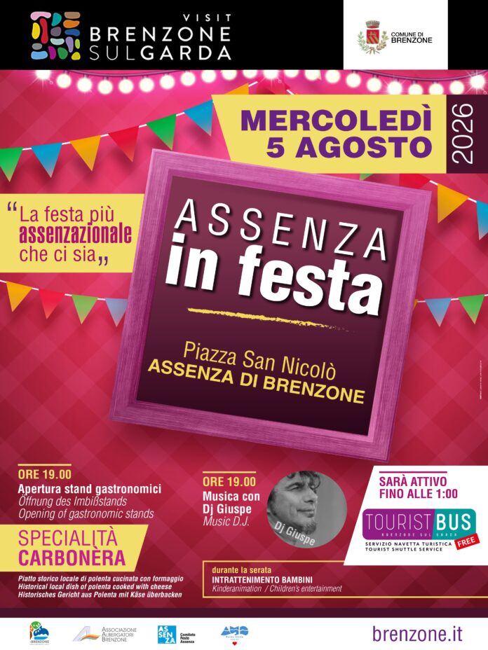 Immagine di Assenza in Festa torna a Brenzone con stand gastronomici, musica e bus gratuito