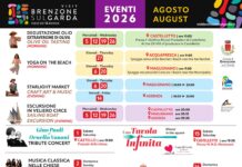 Locandina di Brenzone sul Garda, il calendario eventi di agosto 2026: musica, degustazioni e tradizioni nei 16 borghi