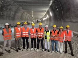 Interno del cantiere della galleria Loppio-Busa