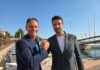 Veduta del porto e municipio di Bardolino sul Lago di Garda per la candidatura a Capitale della Cultura 2029