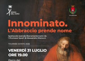Locandina dello spettacolo Innominato. L'Abbraccio prende nome al Parco del Castello Bonoris di Montichiari