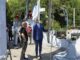 Ministro Giuli al Vittoriale dopo la tempesta: sopralluogo sui danni Il ministro Alessandro Giuli durante il sopralluogo al Vittoriale
