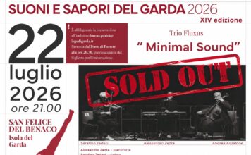 Trio Fluxus all’Isola del Garda: Minimal Sound sold out il 22 luglio Locandina di Minimal Sound del Trio Fluxus all'Isola del Garda