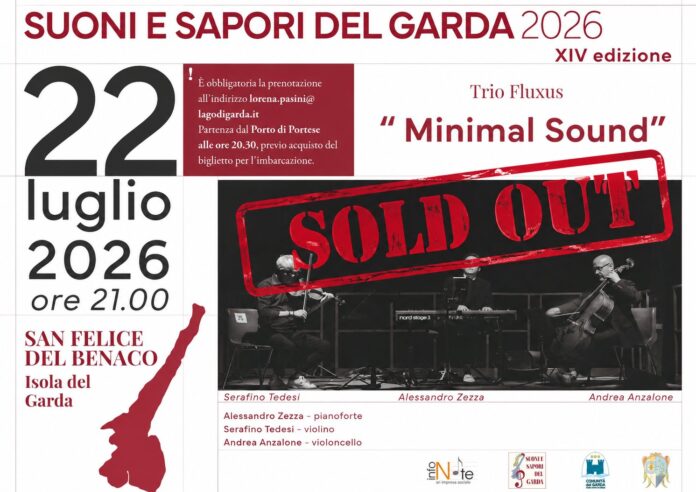 Locandina di Minimal Sound del Trio Fluxus all'Isola del Garda