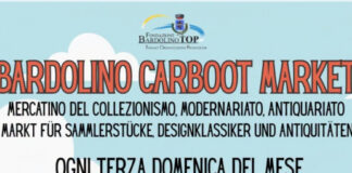 Locandina del Bardolino Car Boot Market del 16 agosto