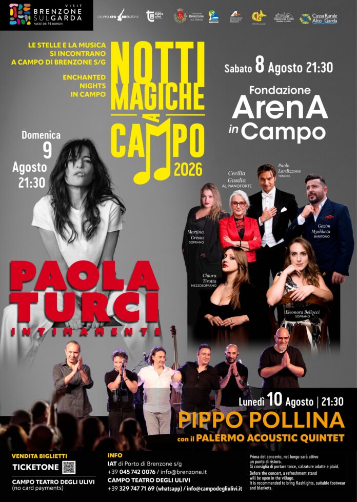 Locandina degli eventi Notti Magiche a Campo di Brenzone