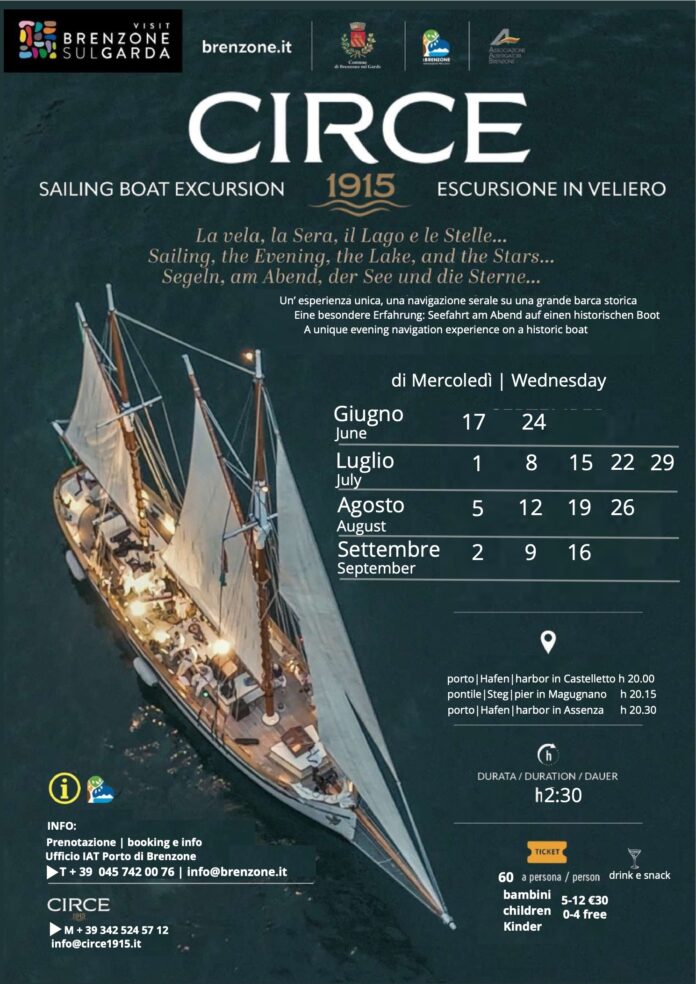 Immagine di Escursione serale sul veliero Circe il 19 agosto
